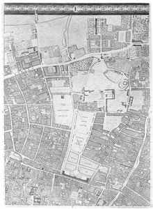 Moorfields ve Hoxton Haritası, Londra, 1746