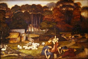 Sonbahar, 1879 dolayları (kağıt üzerine suluboya) by John Roddam Spencer Stanhope