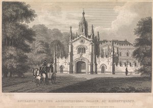 Bishopthorpe'daki Archiepiscopal Sarayı'na giriş (IT Hinton tarafından yayınlandı); sayfa 34 (Birinci Cilt)