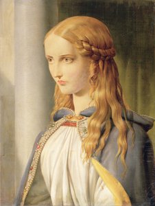 Cordelia Disinherited, 1850 tuval üzerine yağlı boya, 90710 detayı