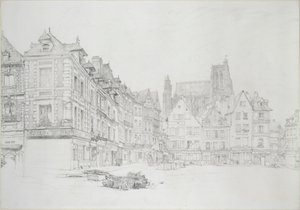 Pazar Yeri Detay Çalışması, Abbeville, Eylül - Ekim 1868 by John Ruskin