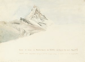 Matterhorn, İsviçre, Kuzeydoğudan, 1849 by John Ruskin