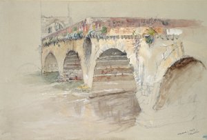 Ponte della Pietra, Verona, 14-17 Haziran 1869 by John Ruskin