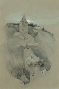 Fribourg Kuleleri, İsviçre by John Ruskin