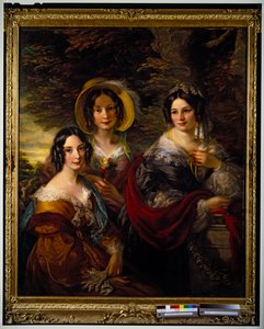 Frances, Charlotte ve Catherine Voules#39;un Portresi (tuval)