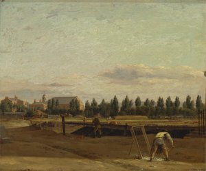 Marylebone Şapeli Manzaralı Regent Kanalında Kazı by John Seguier