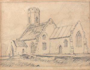 Güneydoğudan Brampton Kilisesi, Norfolk by John Sell Cotman