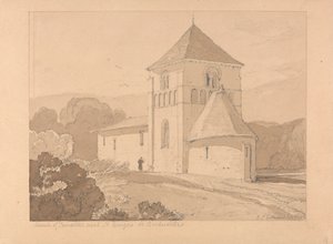 Saint Georges de Bocherville, Normandiya yakınlarındaki Yainville Kilisesi by John Sell Cotman