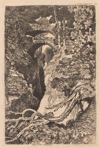 Şeytan Köprüsü, Cardiganshire by John Sell Cotman
