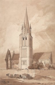 Douvres Kilisesi, Normandiya by John Sell Cotman