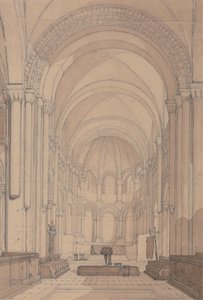 Rouen, Normandiya yakınlarındaki Saint Georges de Bocherville Abbey Kilisesi'nin Doğu Yakası by John Sell Cotman