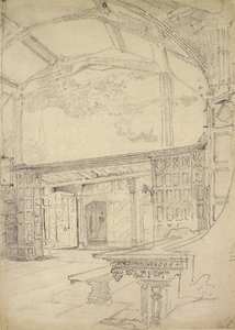 Büyük Salonun İçi, Küçük Moreton Salonu, Cheshire by John Sell Cotman