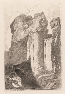 Liber Studiorum: Raglan Şatosu, Monmouthshire, 1838. by John Sell Cotman