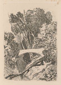 Liber Studiorum: Levha 11: Parsons Köprüsü, Cardingshire, 1838 by John Sell Cotman