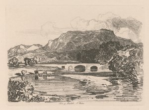 Liber Studiorum: Levha 14, Tan-y-Bwlch, Merionethshire, Kuzey Galler, 1838. by John Sell Cotman