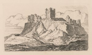 Çalışmalar Kitabı: Levha 30, Bambro Kalesi, Northumberland, 1838 by John Sell Cotman