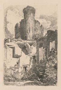 Çalışma Kitabı: Levha 31, Conway Kalesi, K. Galler by John Sell Cotman