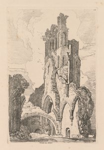 Çalışmalar Kitabı: Levha 34, Llanathony Manastırı, Monmouthshire by John Sell Cotman
