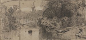 Nehir Manzarası, Muhtemelen Thorpe, Norfolk yakınlarında by John Sell Cotman