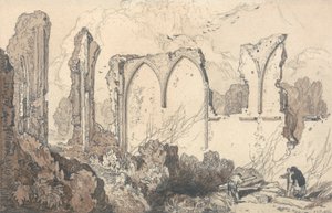 Free School, Thetford, Suffolk'un arkasındaki harabe by John Sell Cotman