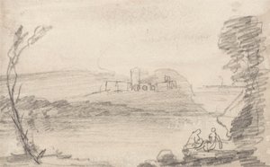 Richard Wilson Tarzında Bir Göldeki Harabe by John Sell Cotman