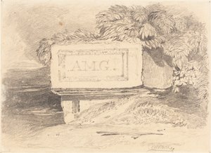 "A.M.G." Yazılı Harabe Mezar by John Sell Cotman