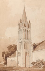Ifs Kilisesi'nin Güney-Doğu Görünümü, Caen Yakını, Normandiya by John Sell Cotman