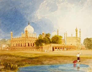 Hyder Ali Khan Sarayı, Mysore Rajah, c.1825 (kart üzerinde wc ve kurşun kalem) by John Sell Cotman