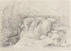 Kayalar ile Şelale by John Sell Cotman