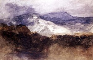 Galler Dağları (kağıt üzerine sulu boya) by John Sell Cotman