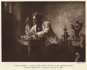 Alfred Gilbert, İngiliz heykeltıraş (fotogravür) by John Seymour (after) Lucas