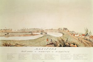 Manitoba, Hudson Bay Company Ticaret İstasyonunu Gösteriyor, 1871