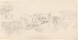 Cannon Trailers, Fransa, 1918. by John Singer Sargent