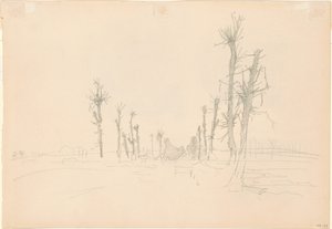 Yıkılmış Manzara [verso], 1918. by John Singer Sargent
