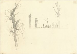 Yıkılmış Ağaçlar [verso] by John Singer Sargent
