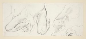 Diz çökmüş figürler by John Singer Sargent