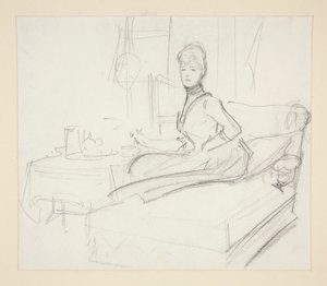 Bayan çay masasında by John Singer Sargent