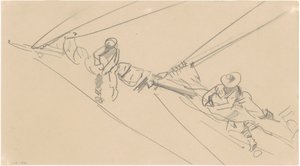 Erkekler bir Spar üzerinde by John Singer Sargent