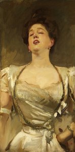 Bayan George Batten şarkı söylüyor by John Singer Sargent