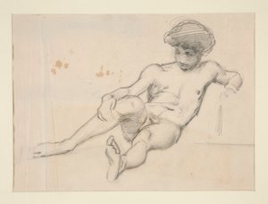 Uzanmış Çıplak Figür by John Singer Sargent