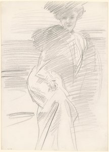 Oturan Kadın, c. 1890-1900. by John Singer Sargent