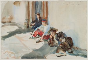 İspanyol Askerleri, c.1902-03 (kağıt üzerinde wc) by John Singer Sargent