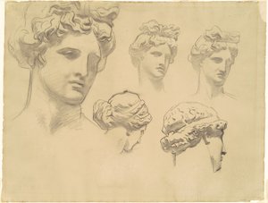 Apollo ve İlham Perileri için Çalışmalar, c. 1921. by John Singer Sargent