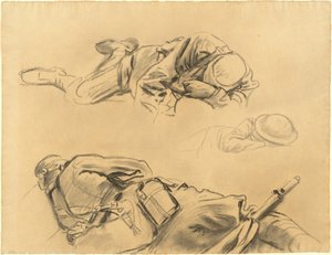 Gassed, 1918-1919 için Çalışmalar. by John Singer Sargent
