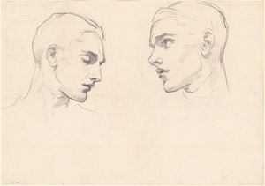 Bir Adamın Kafası Çalışmaları by John Singer Sargent