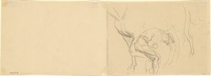 Önde Pabuç Atma Çalışması [verso], 1918. by John Singer Sargent