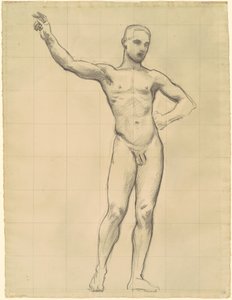 "Apollo ve İlham Perileri" için Apollon Çalışması by John Singer Sargent