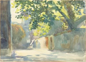 Bir Ağacın Altında Güneşli Duvar by John Singer Sargent