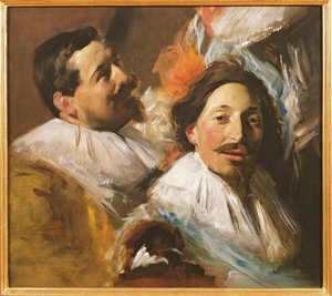 Subayların Ziyafetinden İki Kafa, 1880 by John Singer Sargent