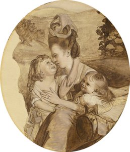 Copley Ailesi için Taslak, 1776. by John Singleton Copley